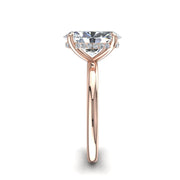 Bague de mariage diamant ovale et diamants ronds 1.60 carat or rose Romy